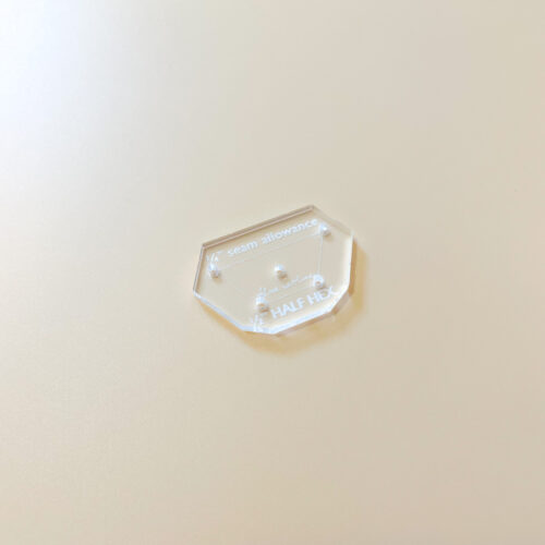 1/2" Half Hexagon Template