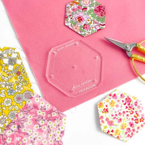 hexagon acrylic cutting template