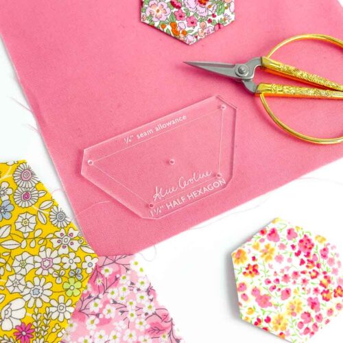 half hexagon acrylic cutting template