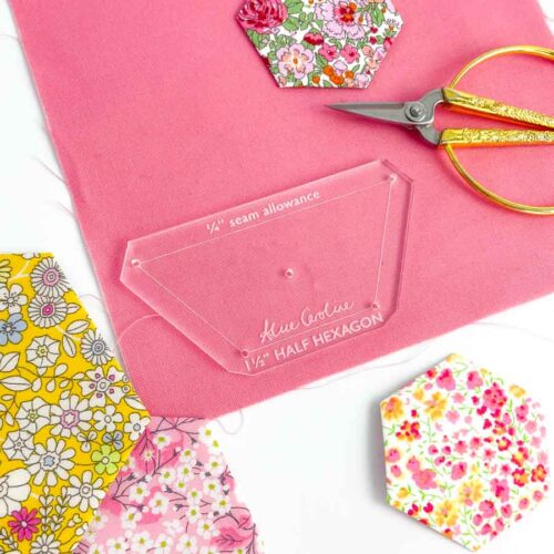 half hexagon acrylic cutting template