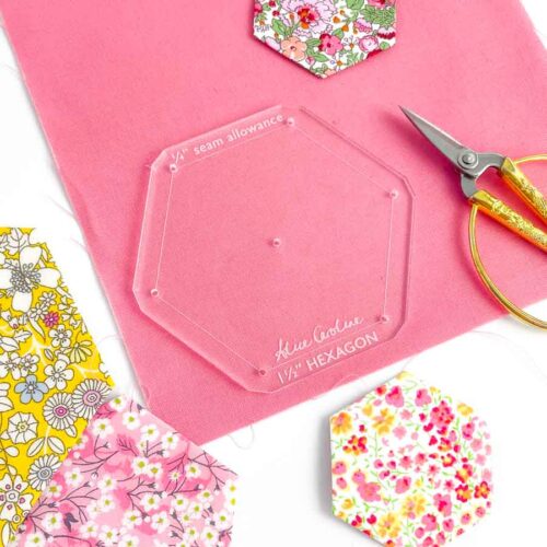 hexagon acrylic cutting template