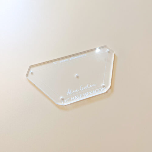 1 1/2" Half Hexagon Template
