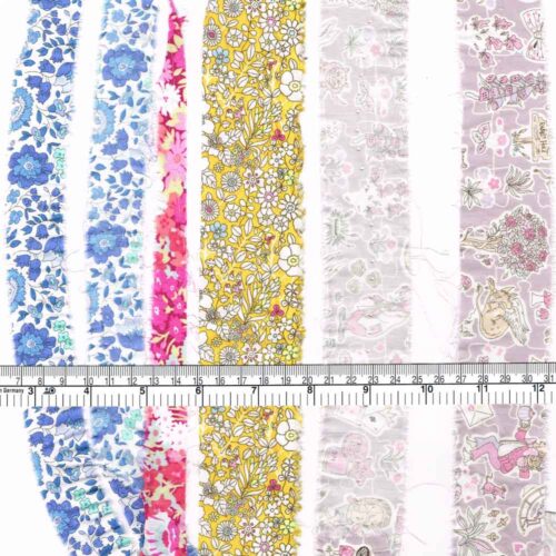 SALE Liberty Tana Lawn Fabric Multi-Coloured Ribbons/Strips Scraps 50g - Image 4