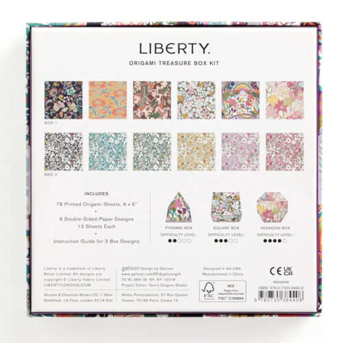 Liberty Floral Origami Treasure Box Kit - Image 4