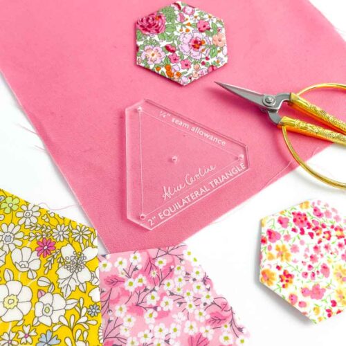 2" Equilateral Triangle Acrylic Cutting Template with 1/4" seam allowance
