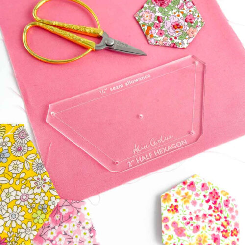 half hexagon acrylic cutting template