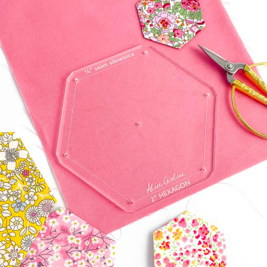 hexagon acrylic cutting template