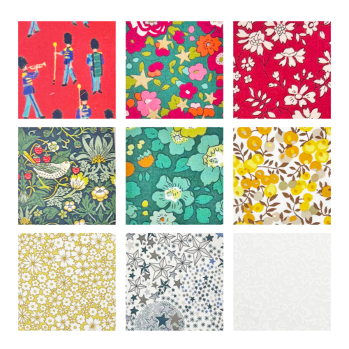 Liberty Fabric Tana Lawn 2.5" Christmas Charm Squares | 36pcs