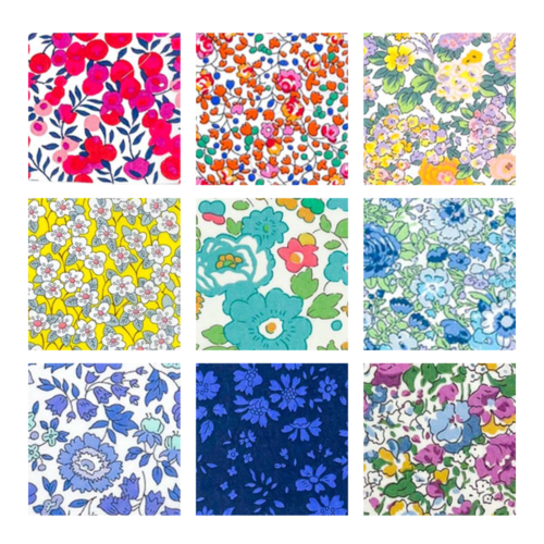 Liberty Fabric Tana Lawn 2.5" Rainbow Charm Squares | 36pcs