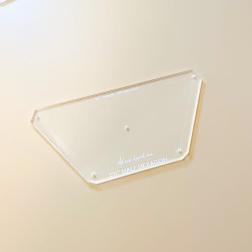 2 1/2" half hexagon template
