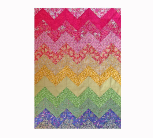 PATTERN : Chevron Rainbow Quilt Pattern