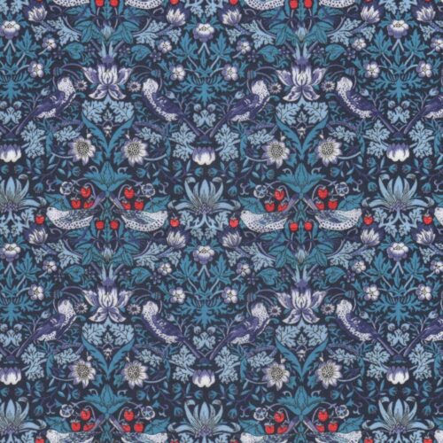 Liberty Tana Lawn Fabric Strawberry Thief M - 9" x 26.5" piece only