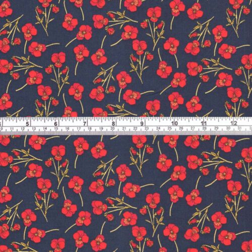 Red Navy Poppy Print