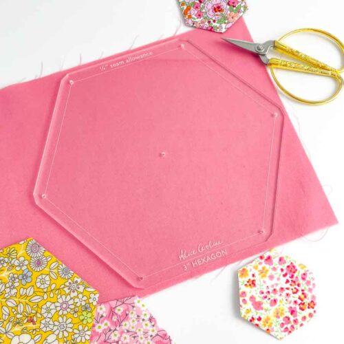 hexagon acrylic cutting template