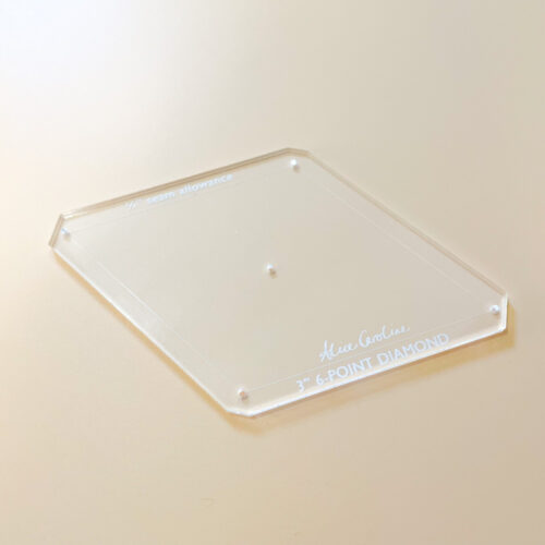 3" 6 point diamond acrylic shape