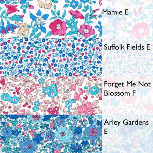 Liberty Fabric Quilting Cotton 4 Fat Quarters Flower Show Midnight Garden: Pastels 270 - Image 4