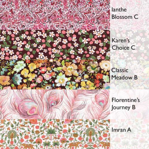 Liberty Fabric Tana Lawn® 5 Fat Quarters Vintage Pinks Selection 312 - Image 2