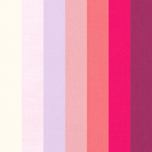 Liberty Fabric Tana Lawn 7 Plain Fat Quarters Sweet Pea Selection 164