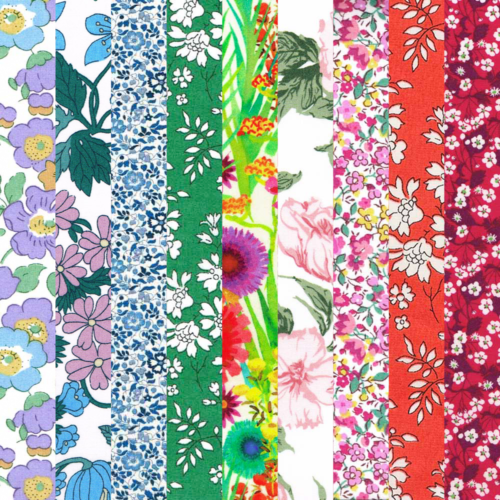 Liberty Fabric Tana Lawn® 9 Fat Quarters Bright Rainbow 376