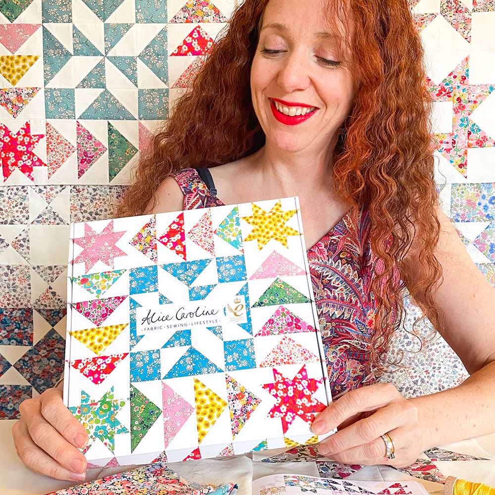 Alice Caroline Aurora Stars Liberty Quilt Block of the Month