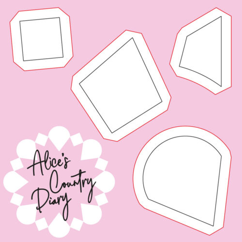 FREE Alice's Country Diary Quilt BOM & Full Quilt Kit Cutting Layout Assisting Tools - Instant Download