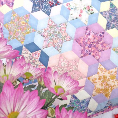 Liberty Tana Lawn® Anna's Stars Cushion Kit - Red & Blue - Image 5