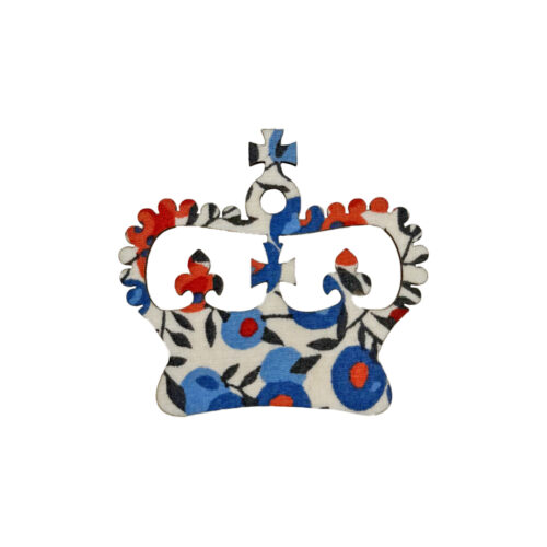 Liberty Crown Brooch Wiltshire Berry Blue