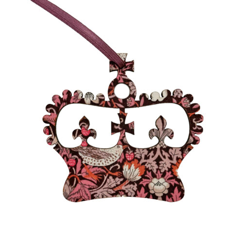 Liberty Decoration - Crown In Strawberry Thief Pink