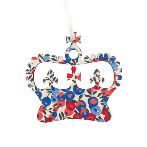 Liberty Decoration - Crown In Wiltshire Berry Blue