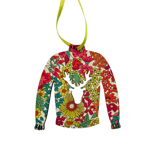 Liberty Christmas Decoration - Mr Darcy Jumper In Margaret Annie