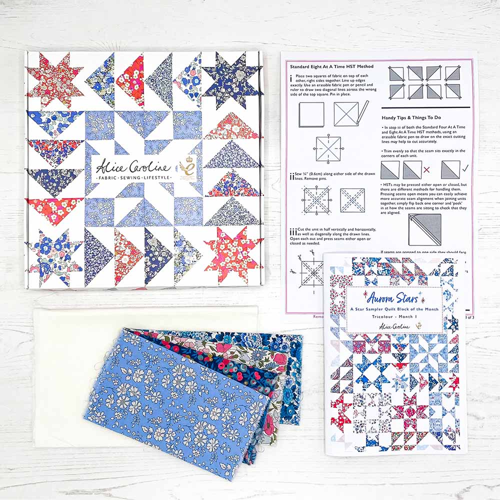 Aurora Stars Liberty Fabric Tricolor Quilt Kit