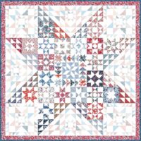 Alice Caroline Aurora Stars Tricolor Quilt BOM