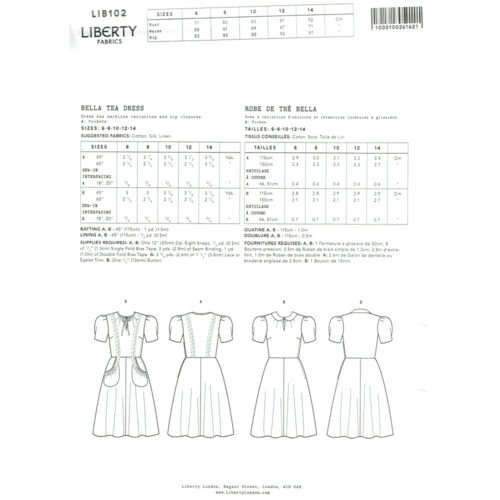 Liberty Dress Pattern Bella Tea Dress Sizes 6 - 14 - Image 4