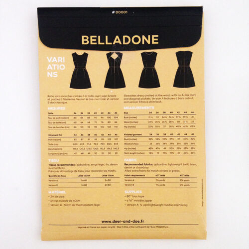 Deer And Doe Belladone Dress Sewing Pattern - Image 2