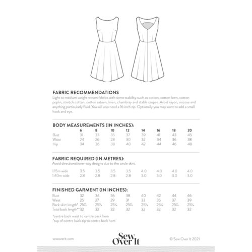 Sew Over It The Betty Dress Dressmaking Pattern Sizes 18-30 - Image 5