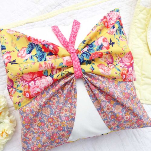 Liberty Birdwing Butterfly Cushion Yellow