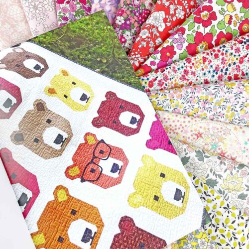 Bjorn Bear Picnic Quilt Liberty Bundle 273 - Full Quilt Top Kit - Image 3