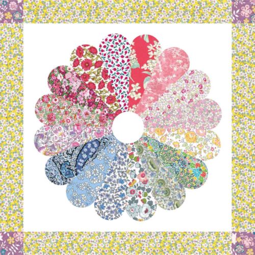 Individual Over The Rainbow Quilt Block Kit - Ffion Yellow Block 3