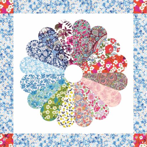 Individual Over The Rainbow Quilt Block Kit - Mitsi Valeria Sky Block 6