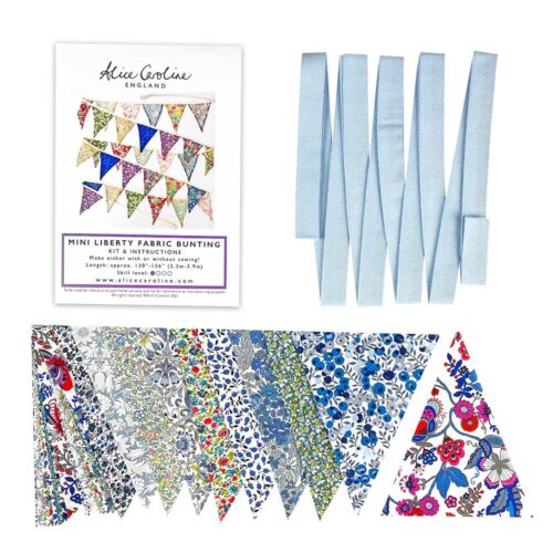 Mini Liberty Fabric Bunting Kit - Blues - Image 2