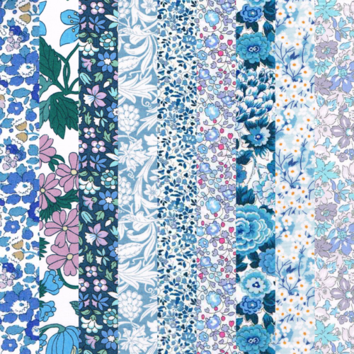 Liberty Fabric Tana Lawn® 9 Fat Quarters Blues Selection 296