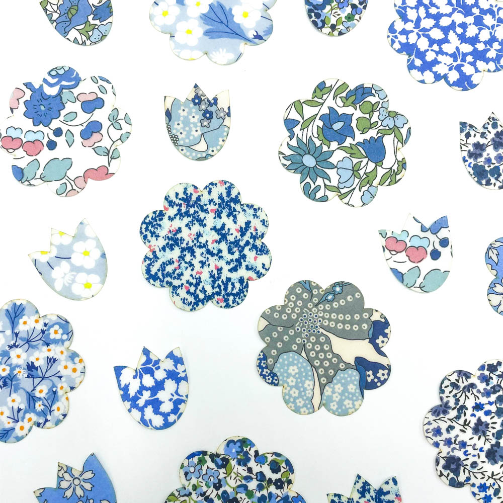liberty tana lawn pre cut flower shapes
