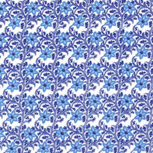 Printed Craft Cotton Blue Vines