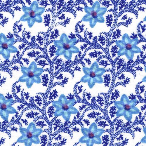 Printed Craft Cotton Blue Vines - Image 2