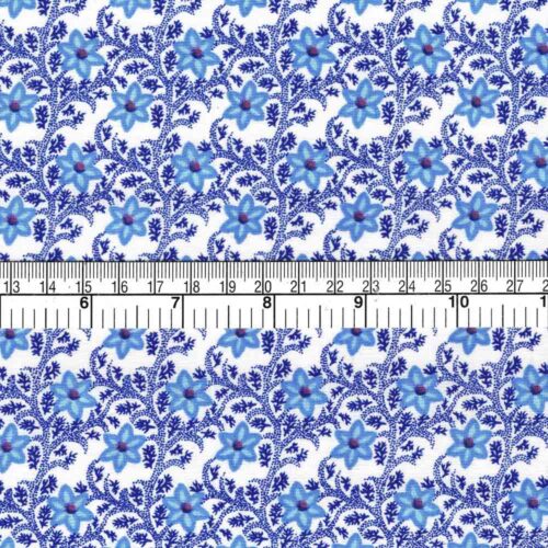 Printed Craft Cotton Blue Vines - Image 3