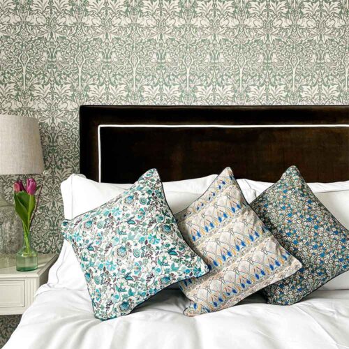 Liberty fabric cushions