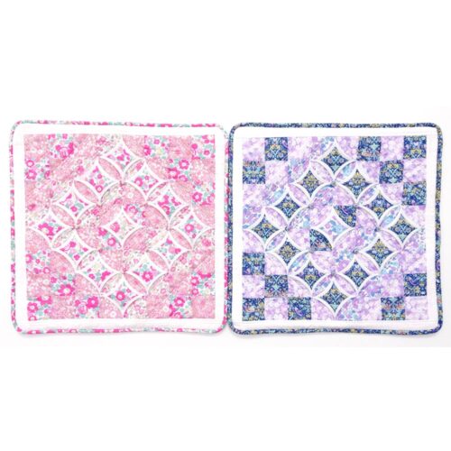 'Cathedral Windows' Cushion in Pink Alice Caroline Exclusive Liberty Tana Lawn Fabric Kit - Image 6