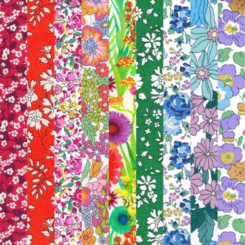 Liberty Fabric Tana Lawn® 9 Fat Quarters Bright Rainbow 376