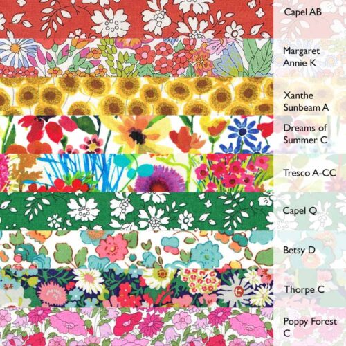 Liberty Fabric Tana Lawn® 9 Fat Quarters Bright Rainbow Selection 357 - Image 3