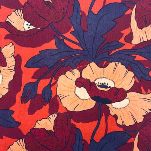 Liberty Fabric Tana Lawn Butterfield Poppy C 2m Remnant (Box C)